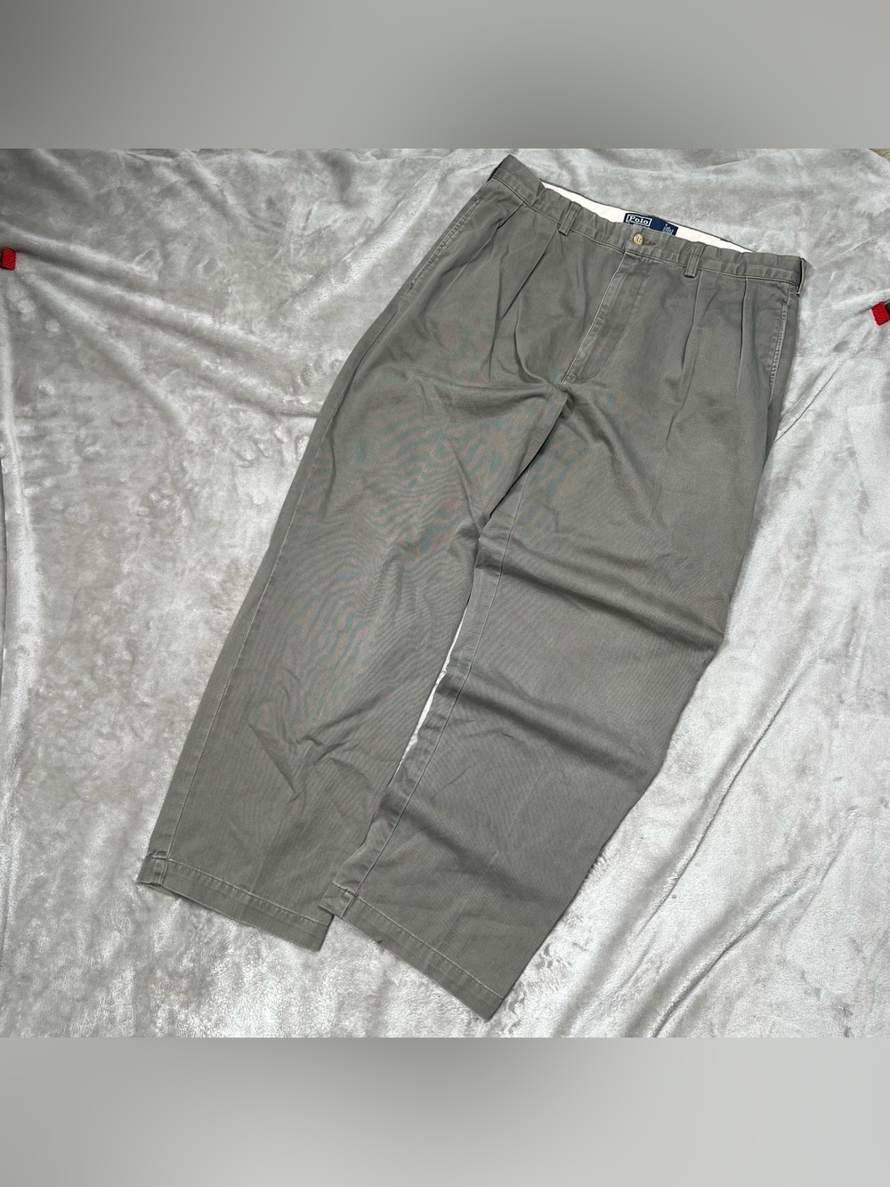 Vintage Polo Ralph Lauren Andrew Pants Mens 34x29 Green Preppy Pleated Baggy Y2K